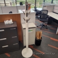 White 9 Hook Umbra Flapper Coat Tree Rack with Fold In Posts